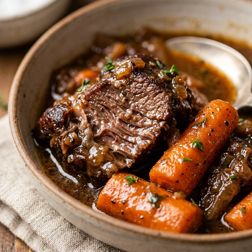 Slow Cooker Pot Roast With Carrots