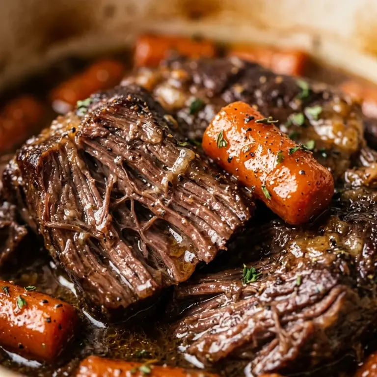 Slow Cooker Pot Roast With Carrots