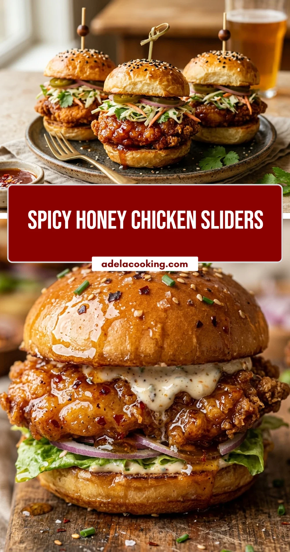 Spicy Honey Chicken Sliders