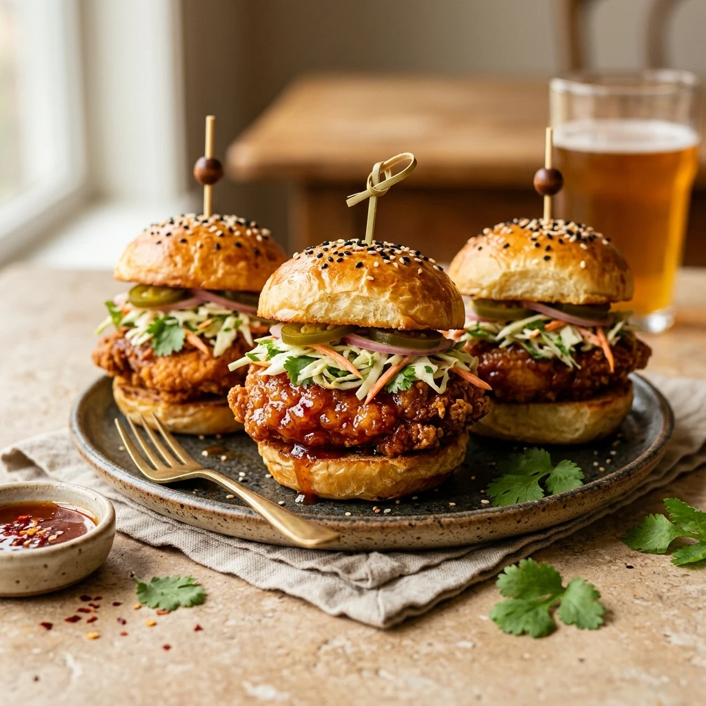 Spicy Honey Chicken Sliders