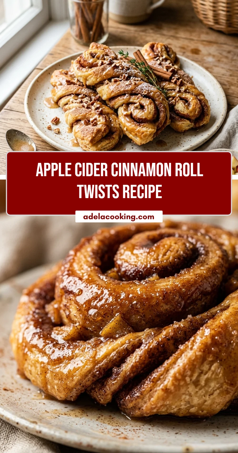 Apple Cider Cinnamon Roll Twists Recipe