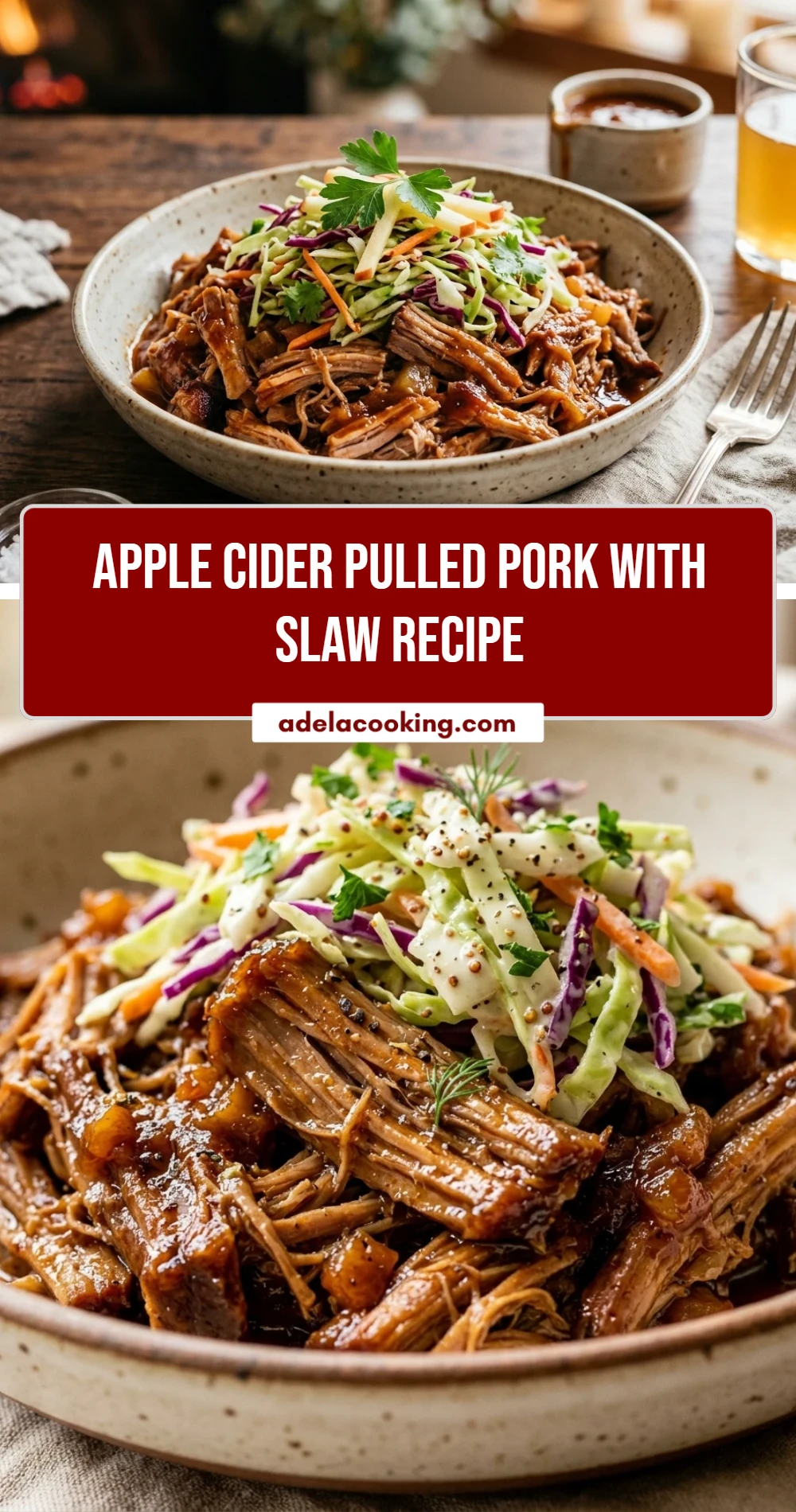 Apple Cider Pulled Pork With Slaw Recipe