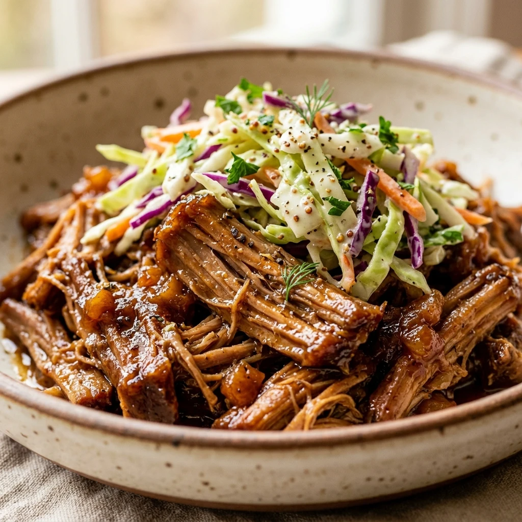 Apple Cider Pulled Pork With Slaw Recipe
