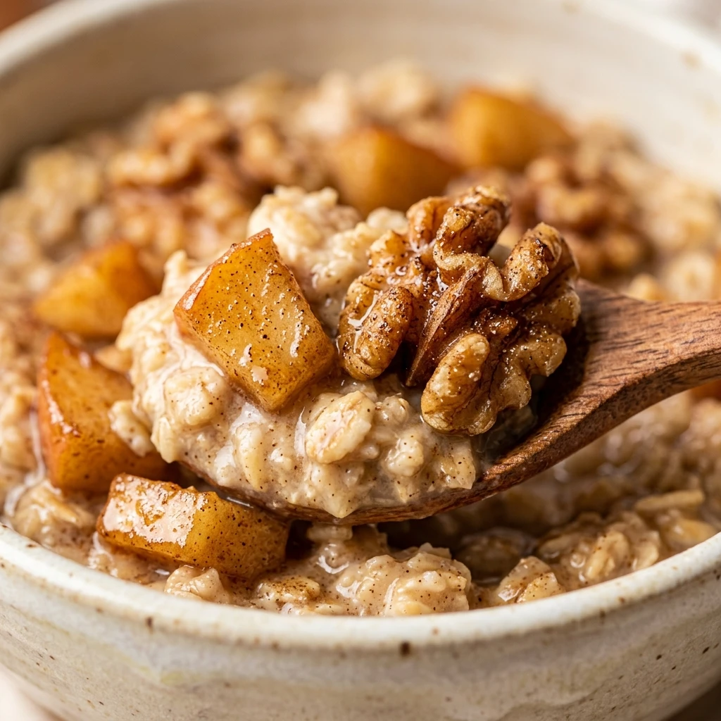 Apple Cinnamon Overnight Oats With Walnuts Recipe