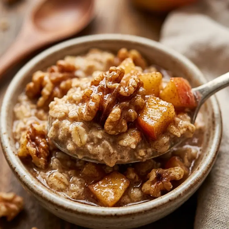 Apple Cinnamon Overnight Oats With Walnuts Recipe