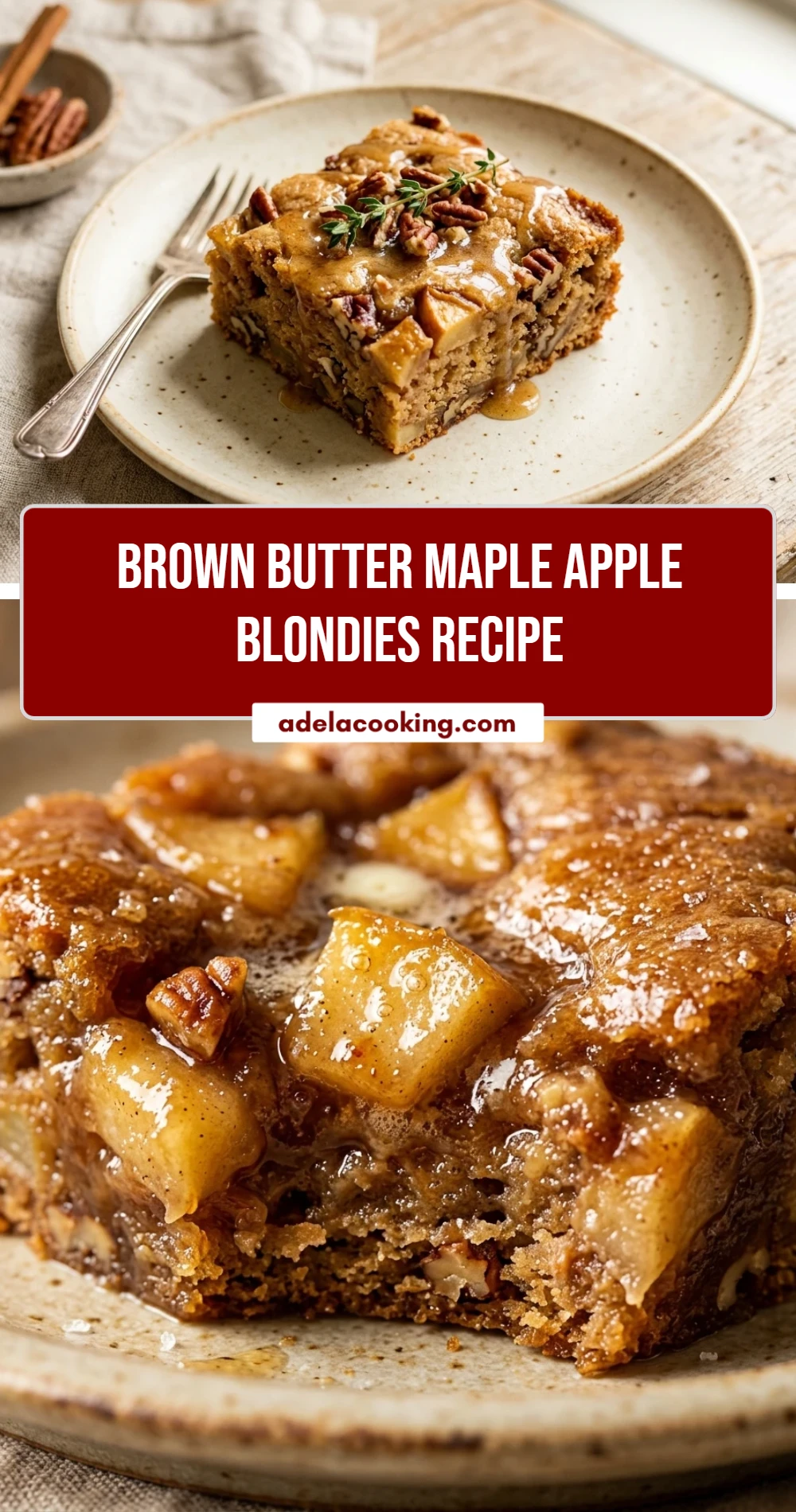 Brown Butter Maple Apple Blondies Recipe