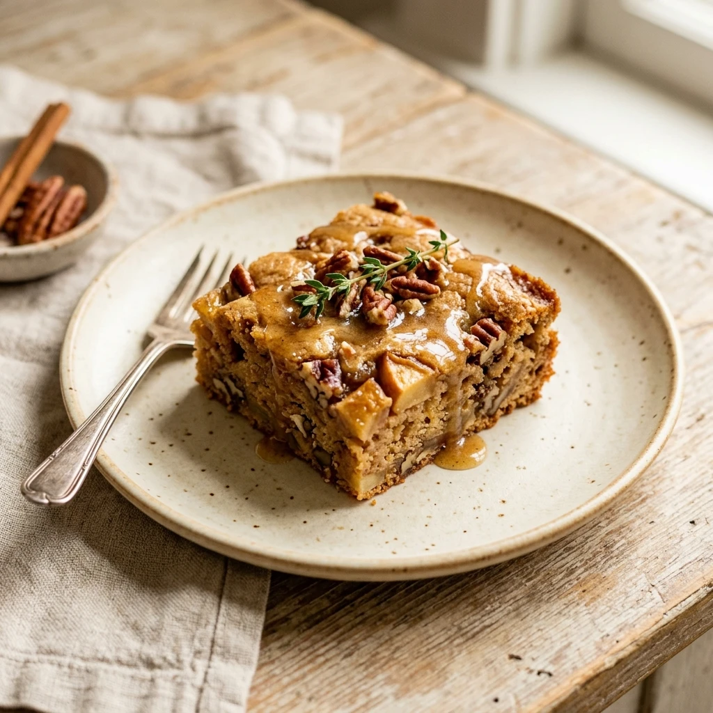 Brown Butter Maple Apple Blondies Recipe
