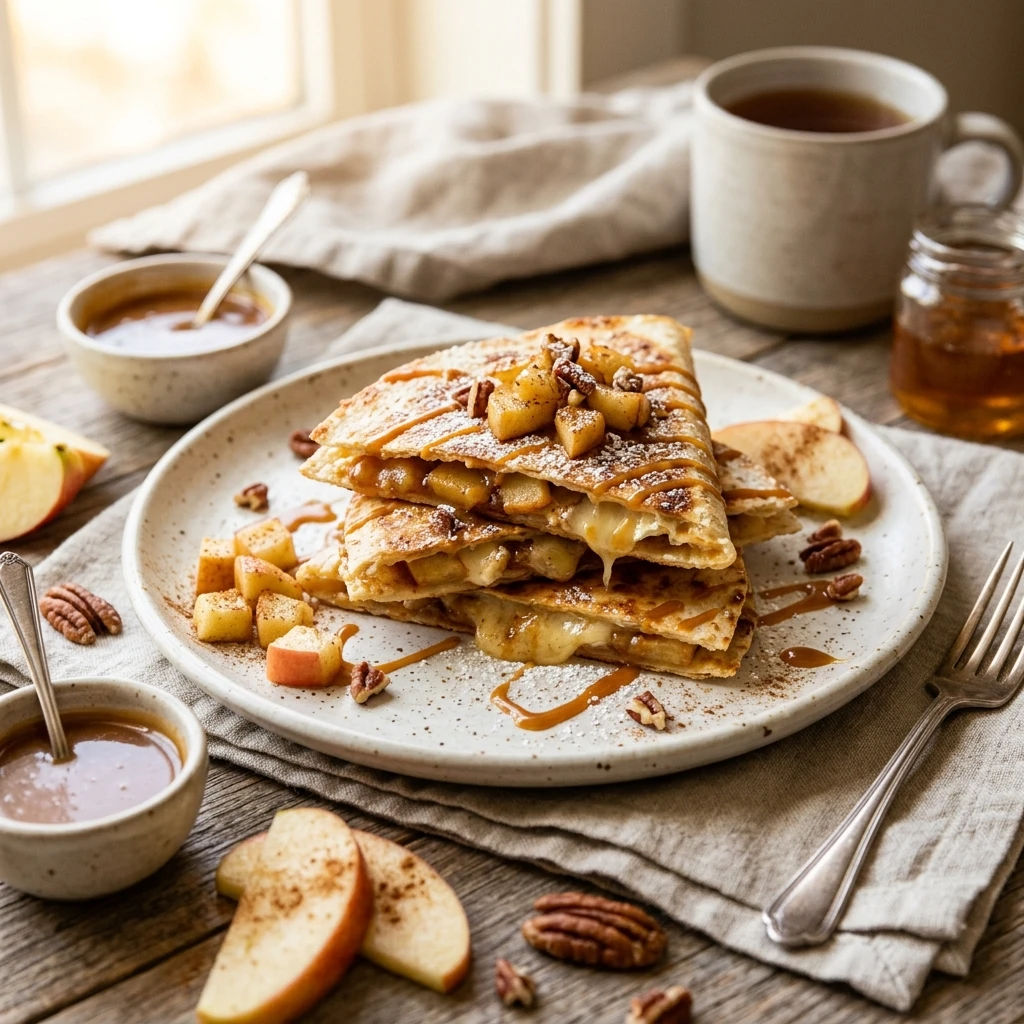 Caramel Apple Breakfast Quesadillas Recipe