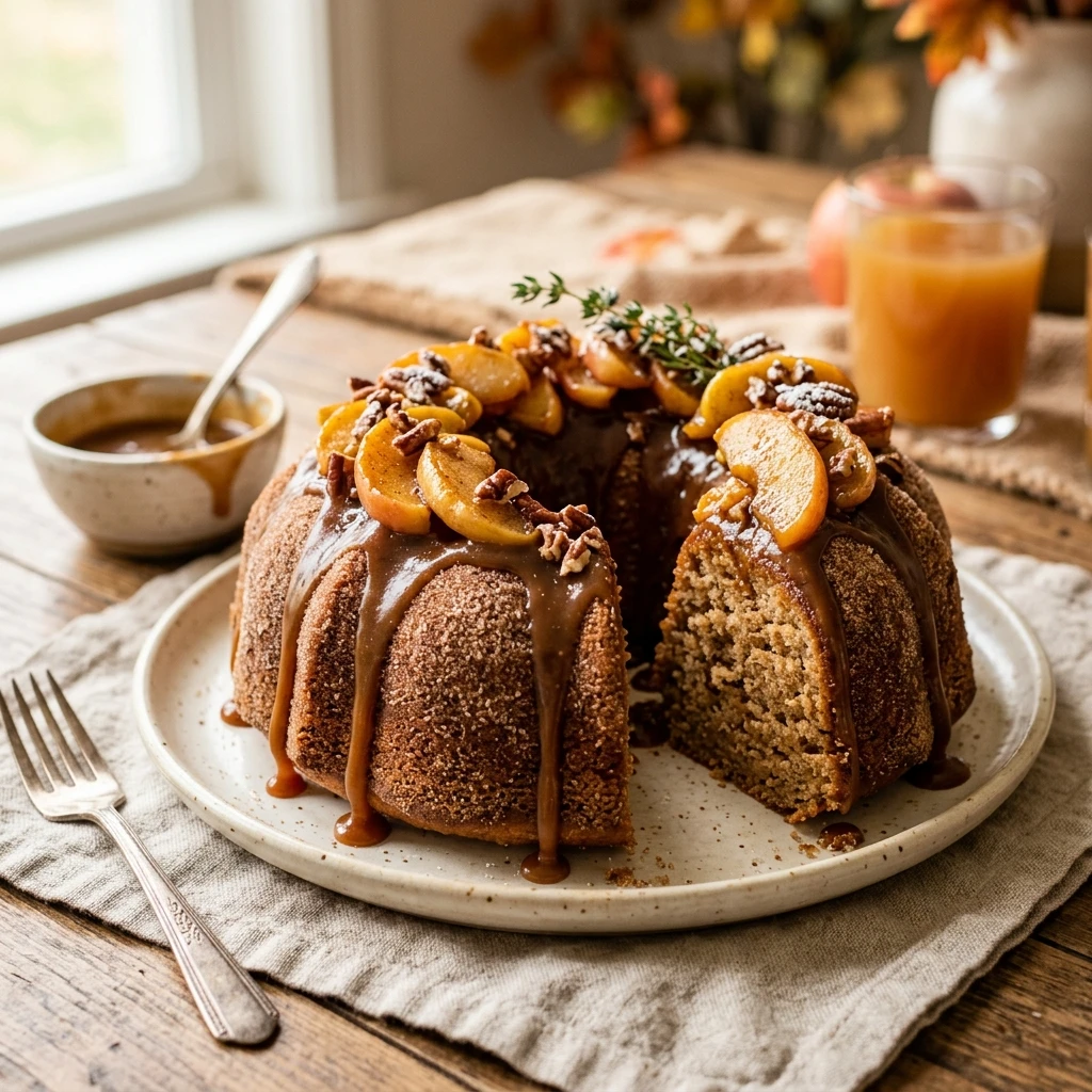 Caramel Apple Cider Donut Cake Recipe