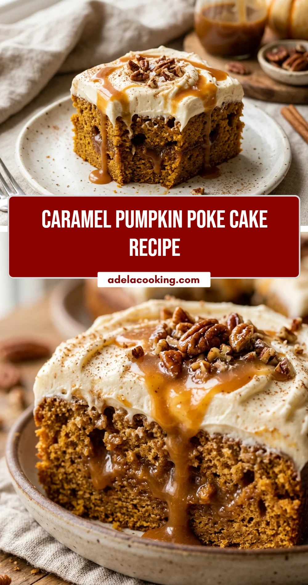 Caramel Pumpkin Poke Cake Recipe