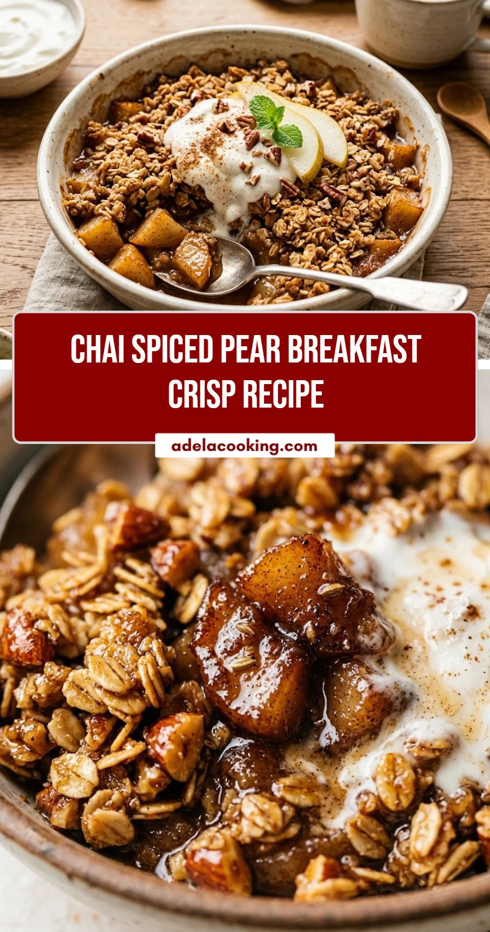 Chai Spiced Pear Breakfast Crisp Recipe