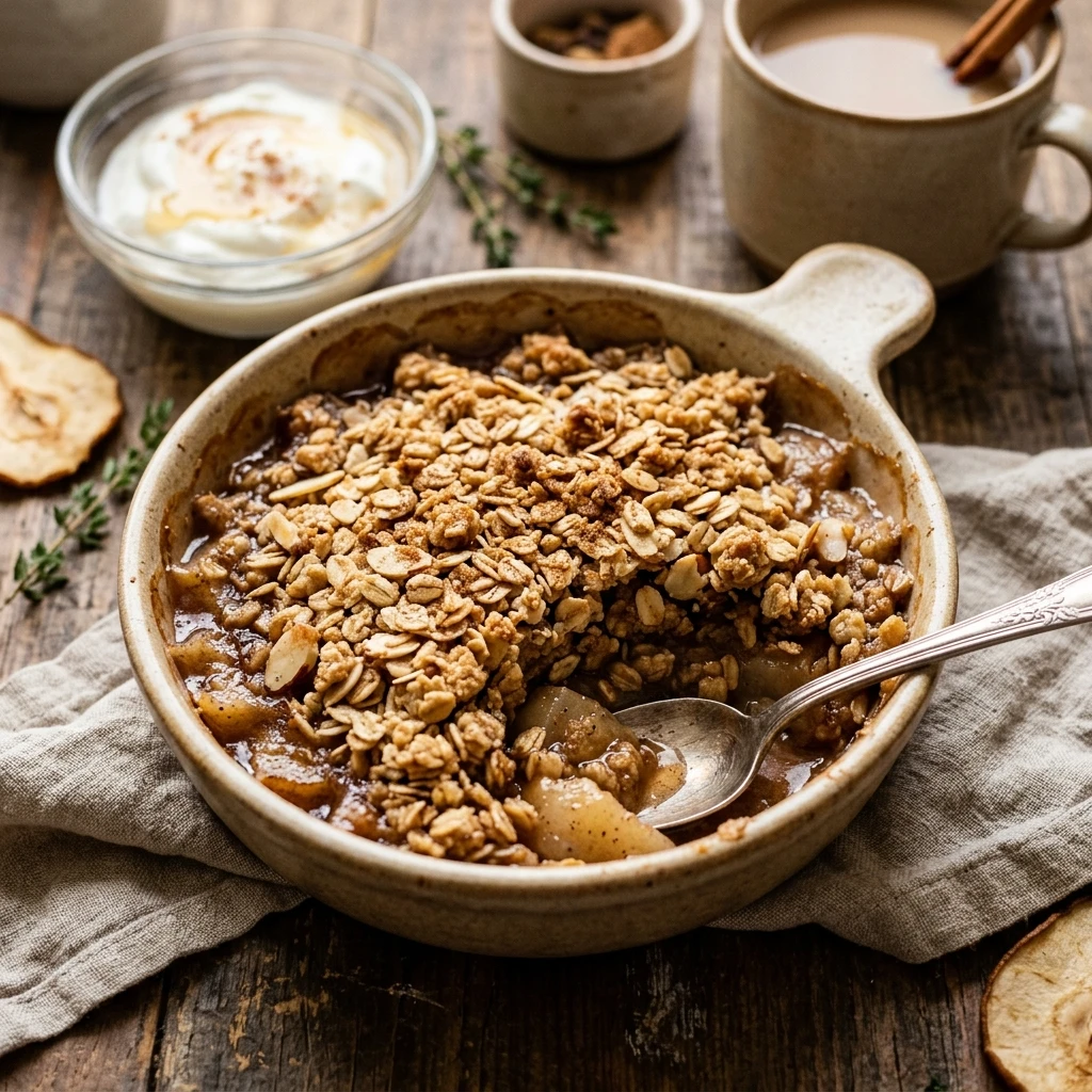 Chai Spiced Pear Breakfast Crisp Recipe