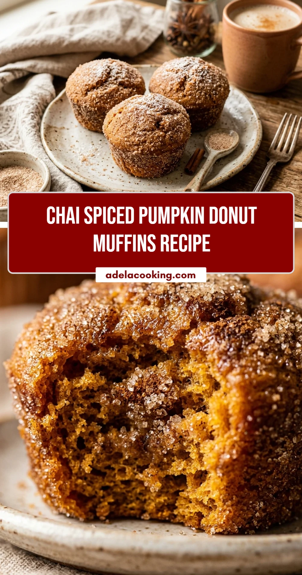 Chai Spiced Pumpkin Donut Muffins Recipe