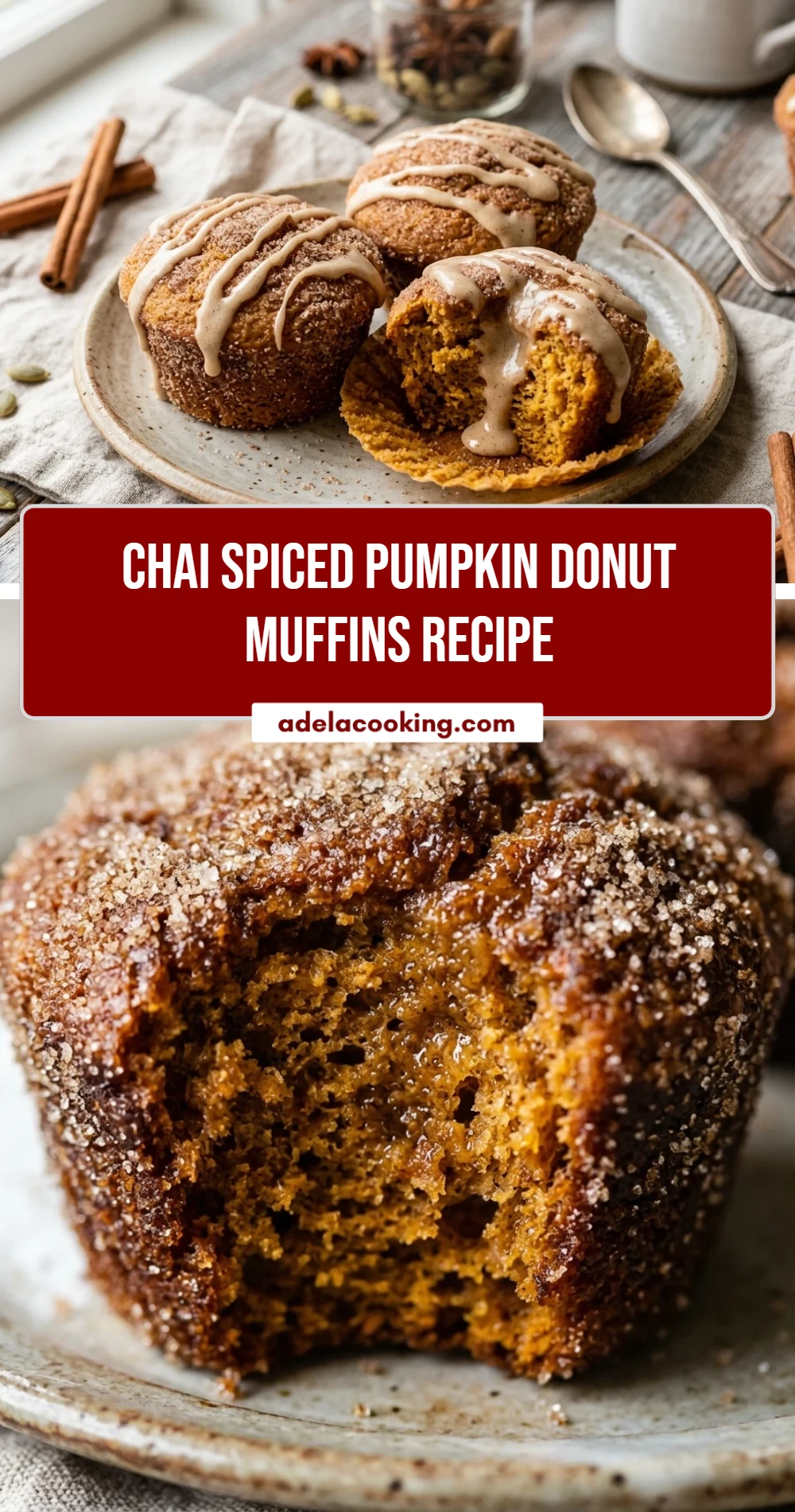 Chai Spiced Pumpkin Donut Muffins Recipe