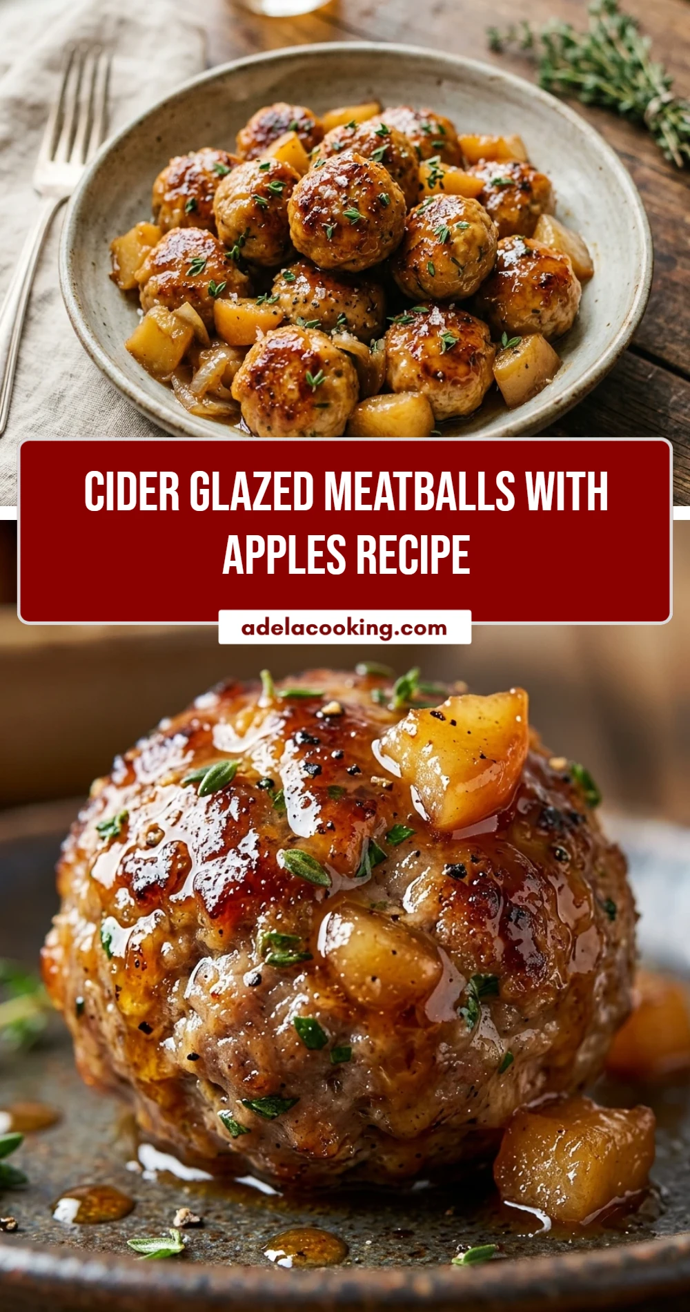 Cider Glazed Meatballs With Apples Recipe