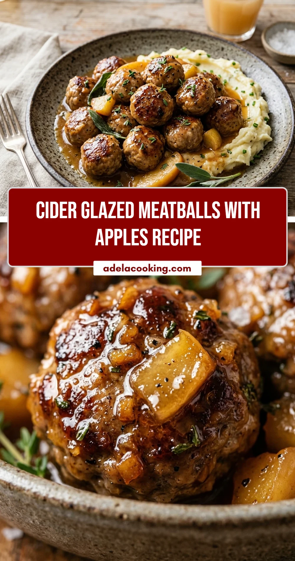 Cider Glazed Meatballs With Apples Recipe