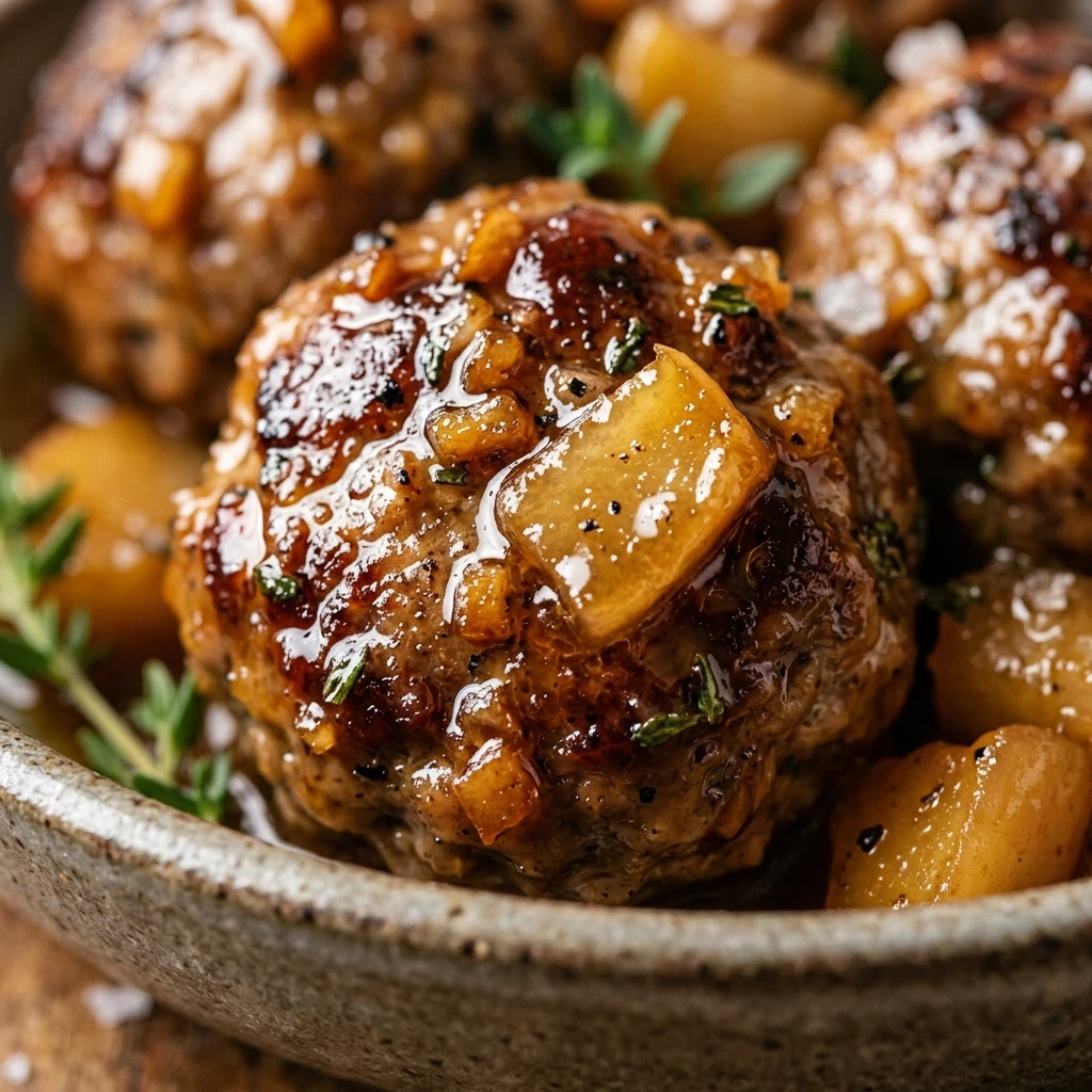 Cider Glazed Meatballs With Apples Recipe