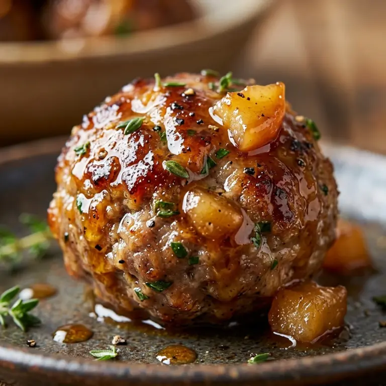 Cider Glazed Meatballs With Apples Recipe