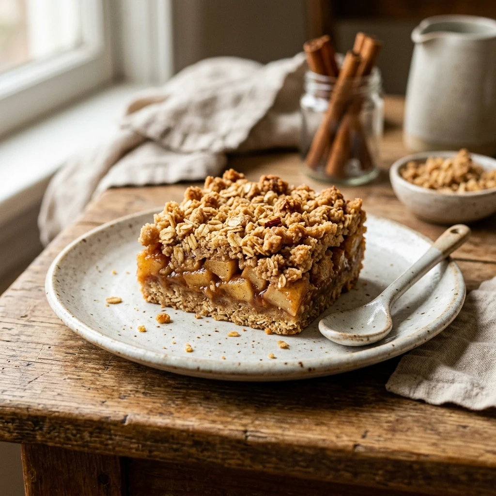 Cinnamon Apple Crumble Bars Recipe