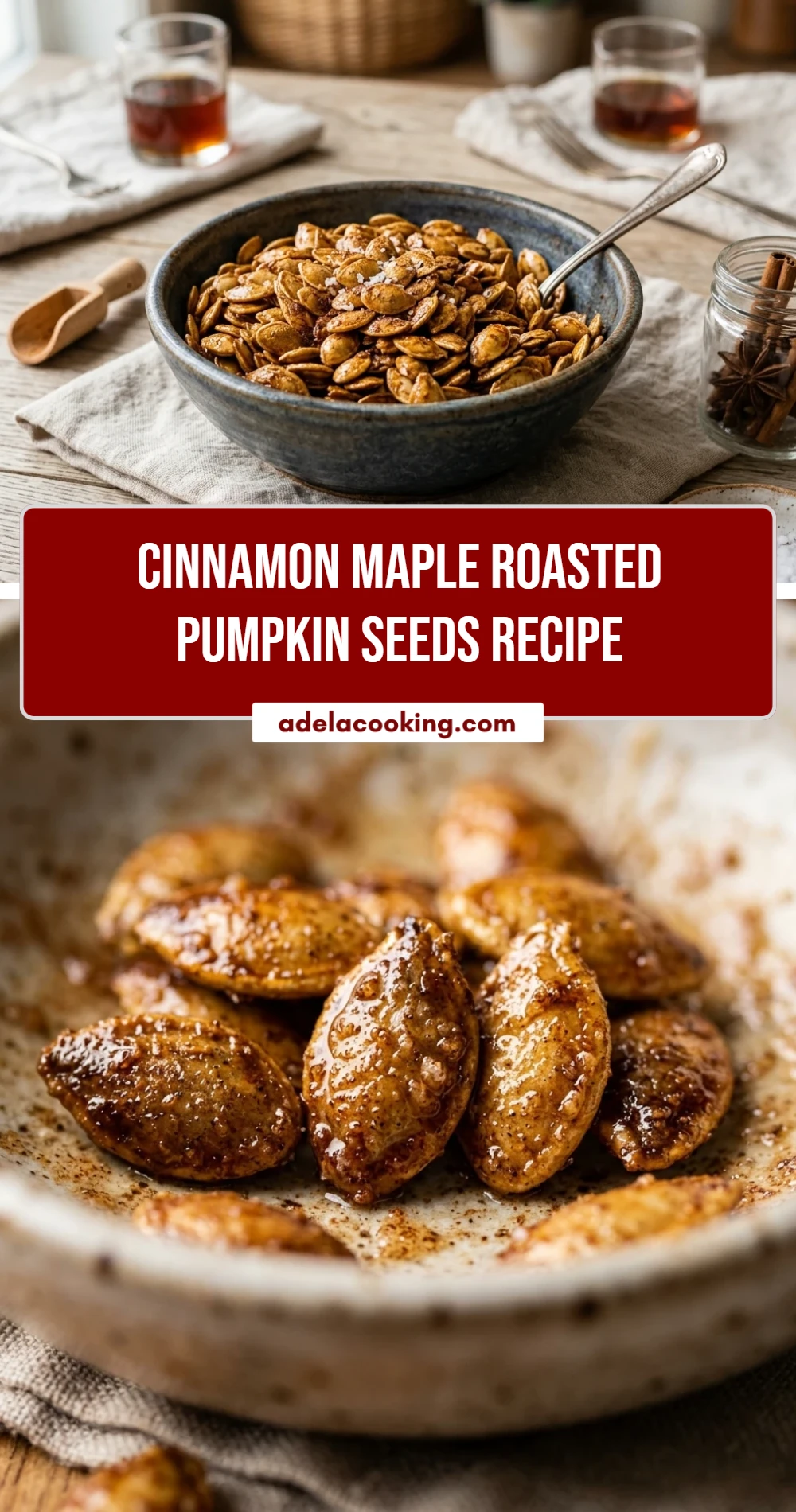Cinnamon Maple Roasted Pumpkin Seeds Recipe