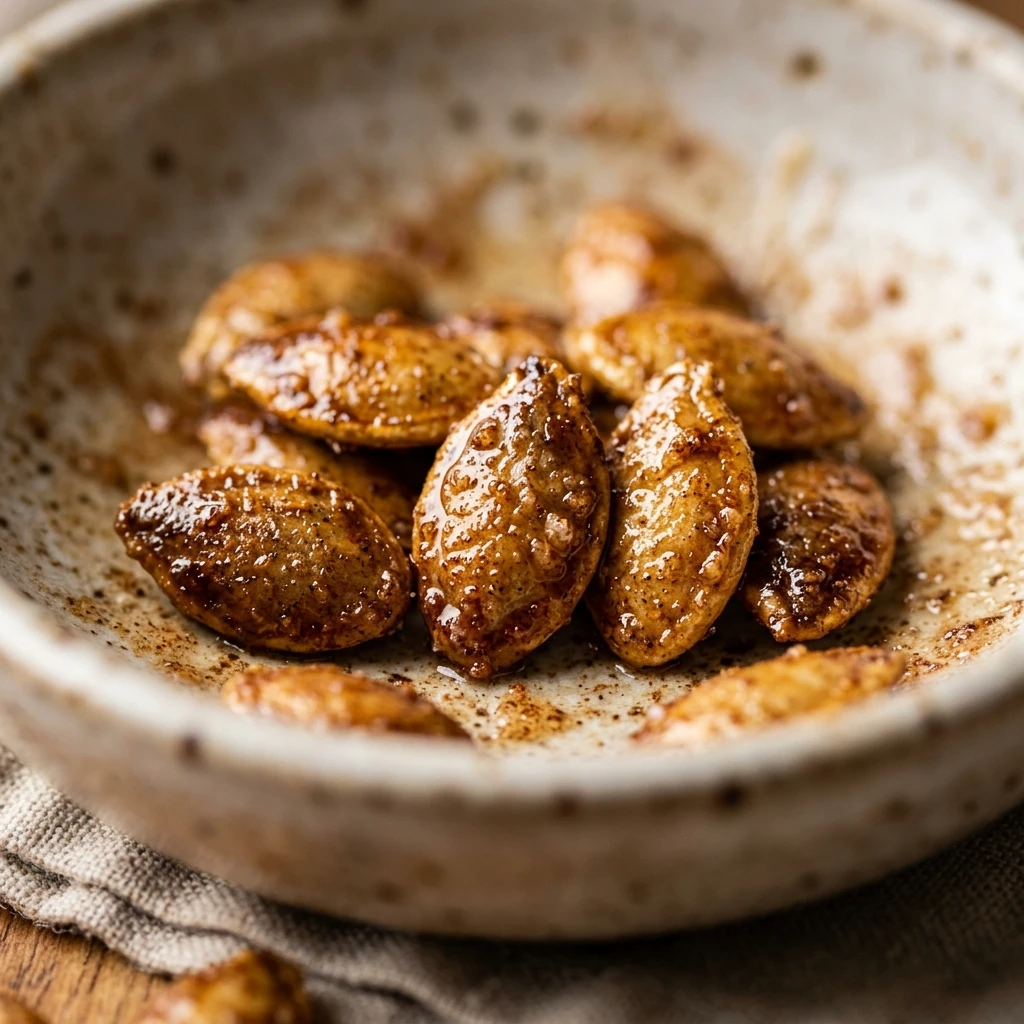 Cinnamon Maple Roasted Pumpkin Seeds Recipe