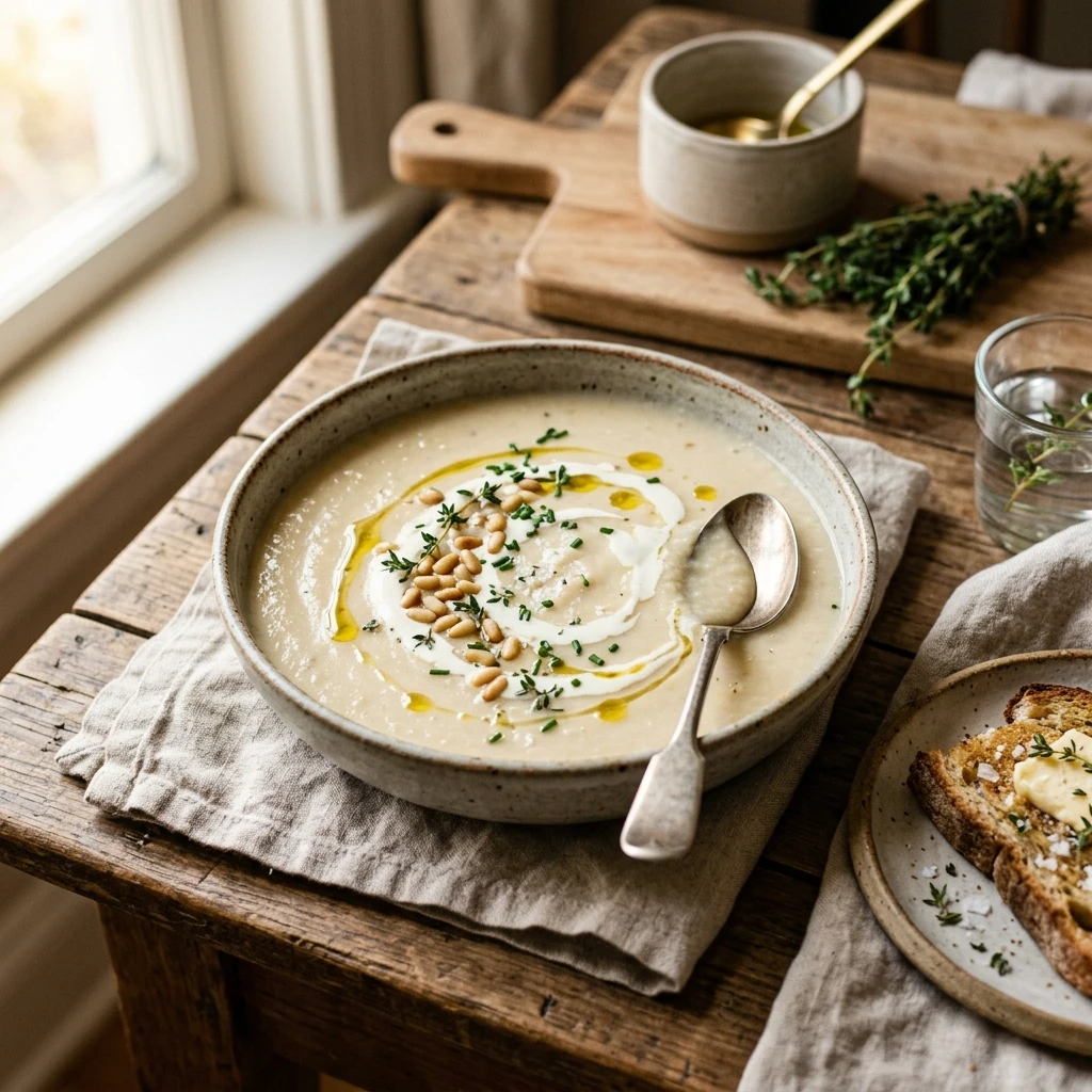 Creamy Cauliflower And White Bean Soup Recipe