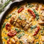 Creamy Tuscan Pumpkin Chicken Skillet Recipe