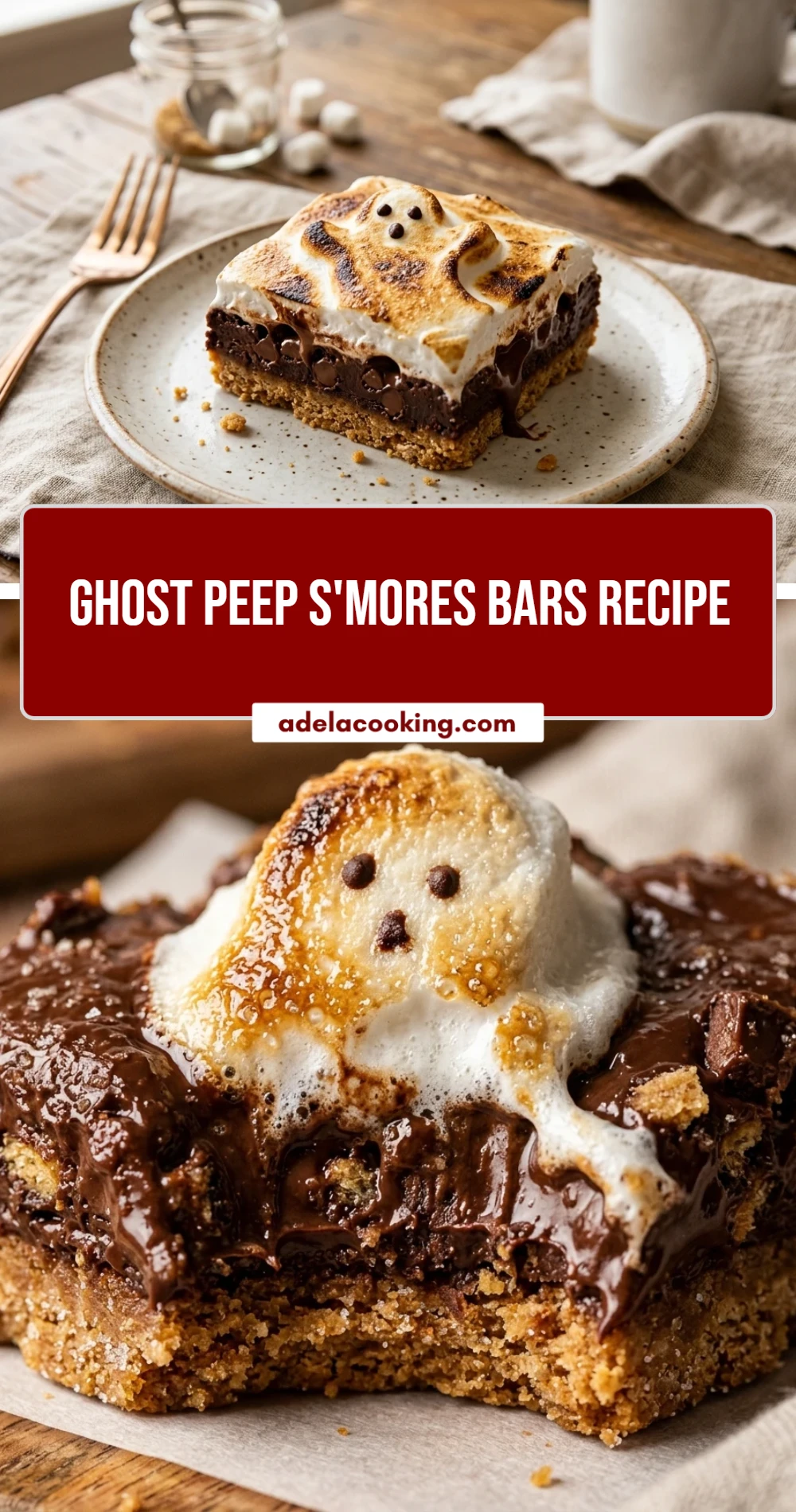 Ghost Peep S'mores Bars Recipe