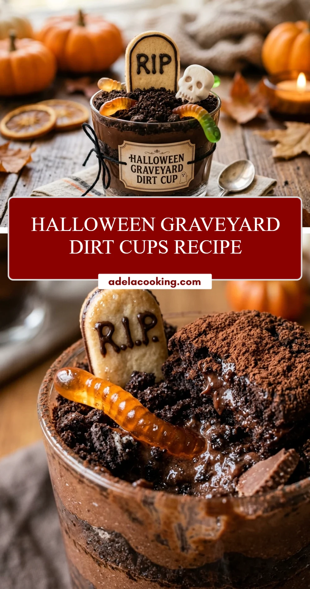 Halloween Graveyard Dirt Cups Recipe