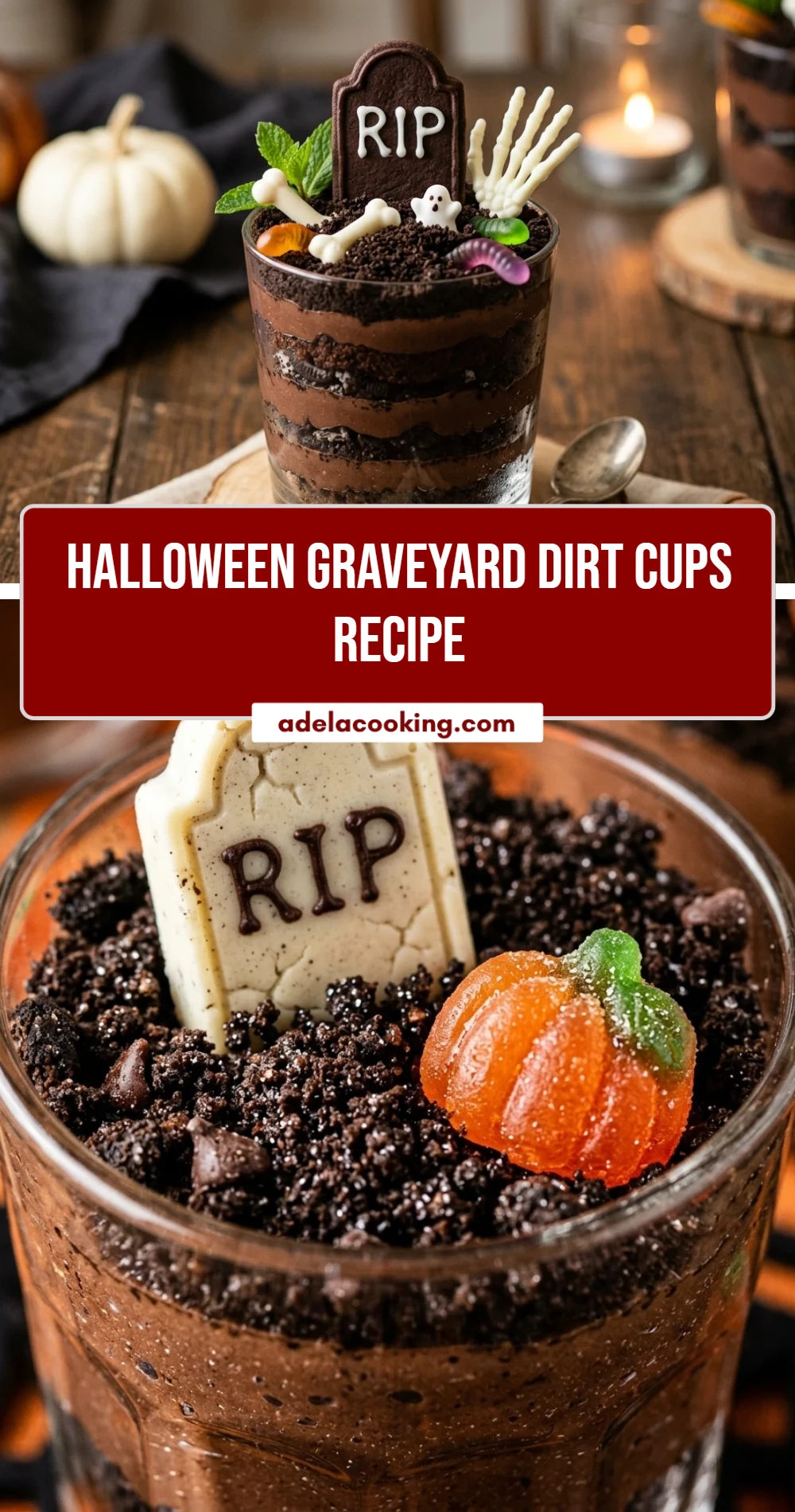 Halloween Graveyard Dirt Cups Recipe