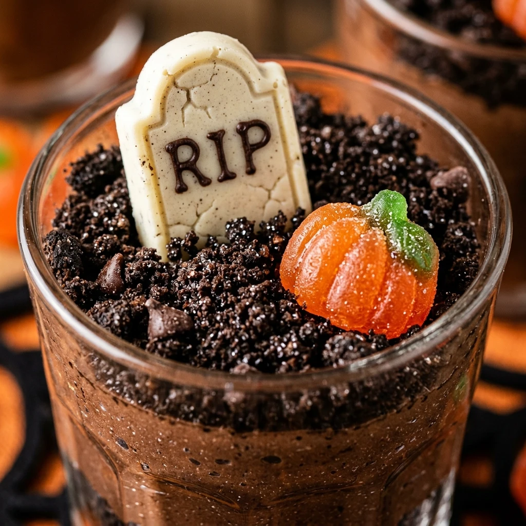 Halloween Graveyard Dirt Cups Recipe