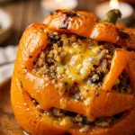 Halloween Stuffed Jack O Lantern Peppers Recipe