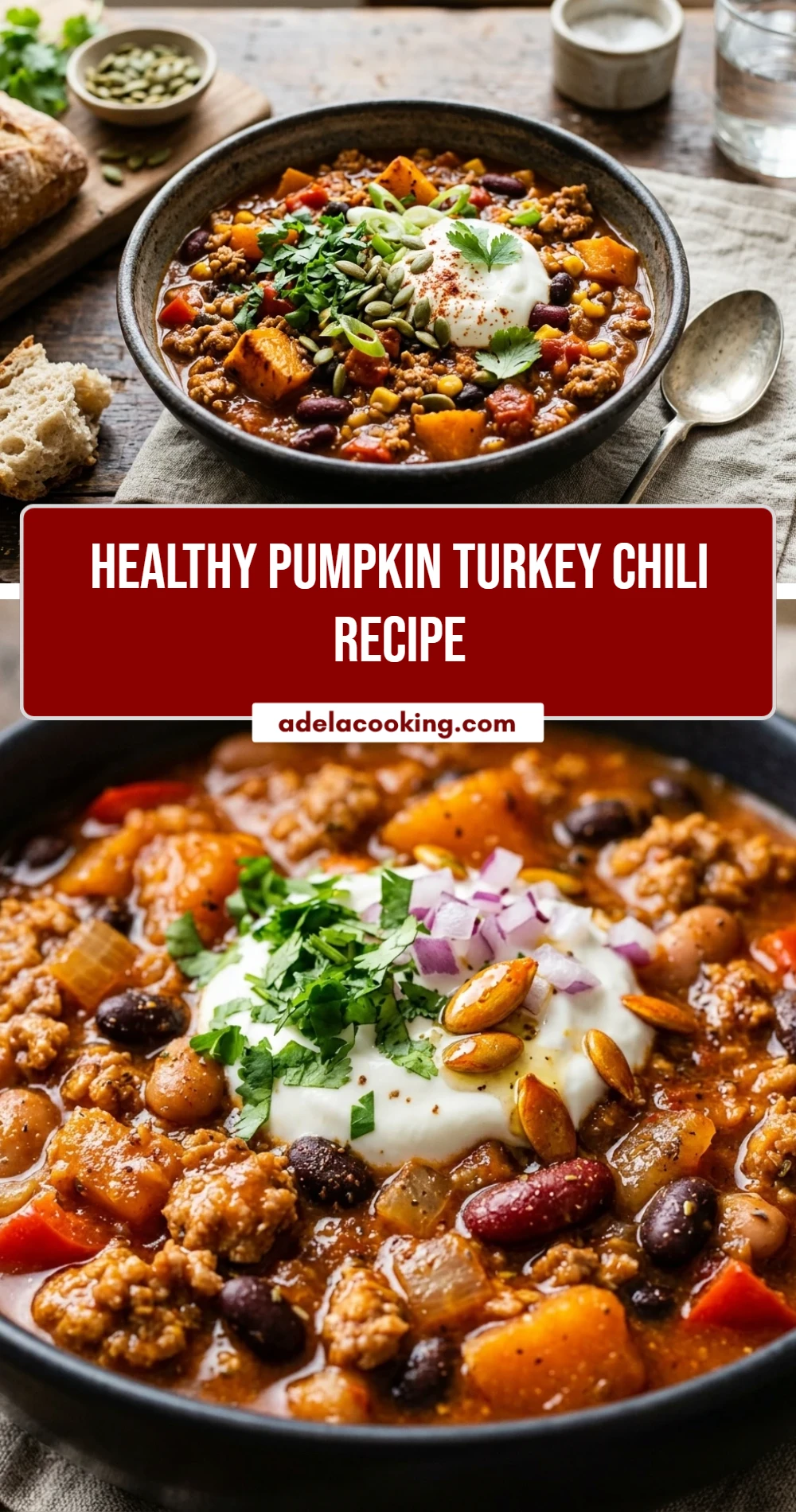 Healthy Pumpkin Turkey Chili Recipe