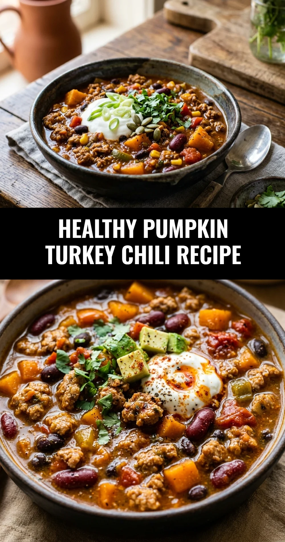 Healthy Pumpkin Turkey Chili Recipe
