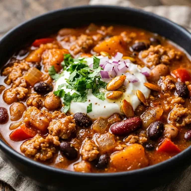 Healthy Pumpkin Turkey Chili Recipe
