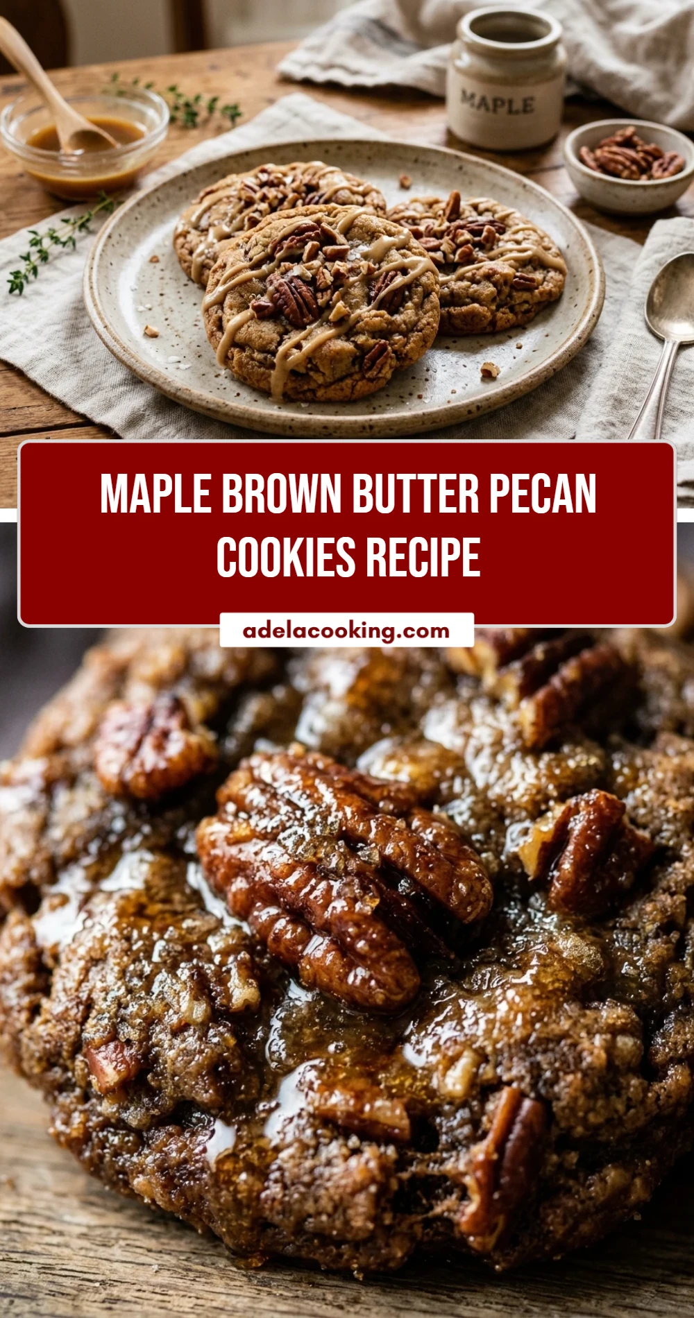 Maple Brown Butter Pecan Cookies Recipe