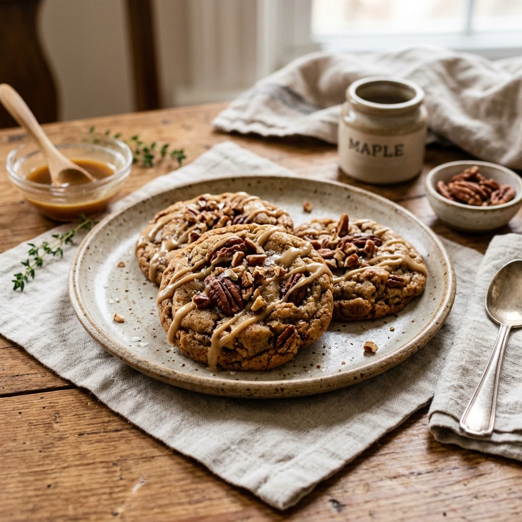Maple Brown Butter Pecan Cookies Recipe