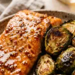 Maple Mustard Glazed Salmon And Brussels Recipe