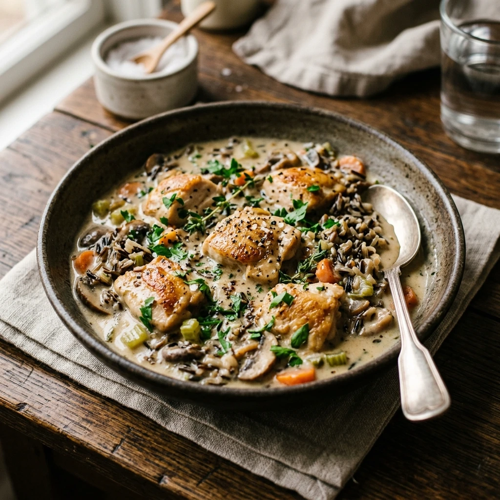 One Pot Creamy Chicken And Wild Rice Recipe
