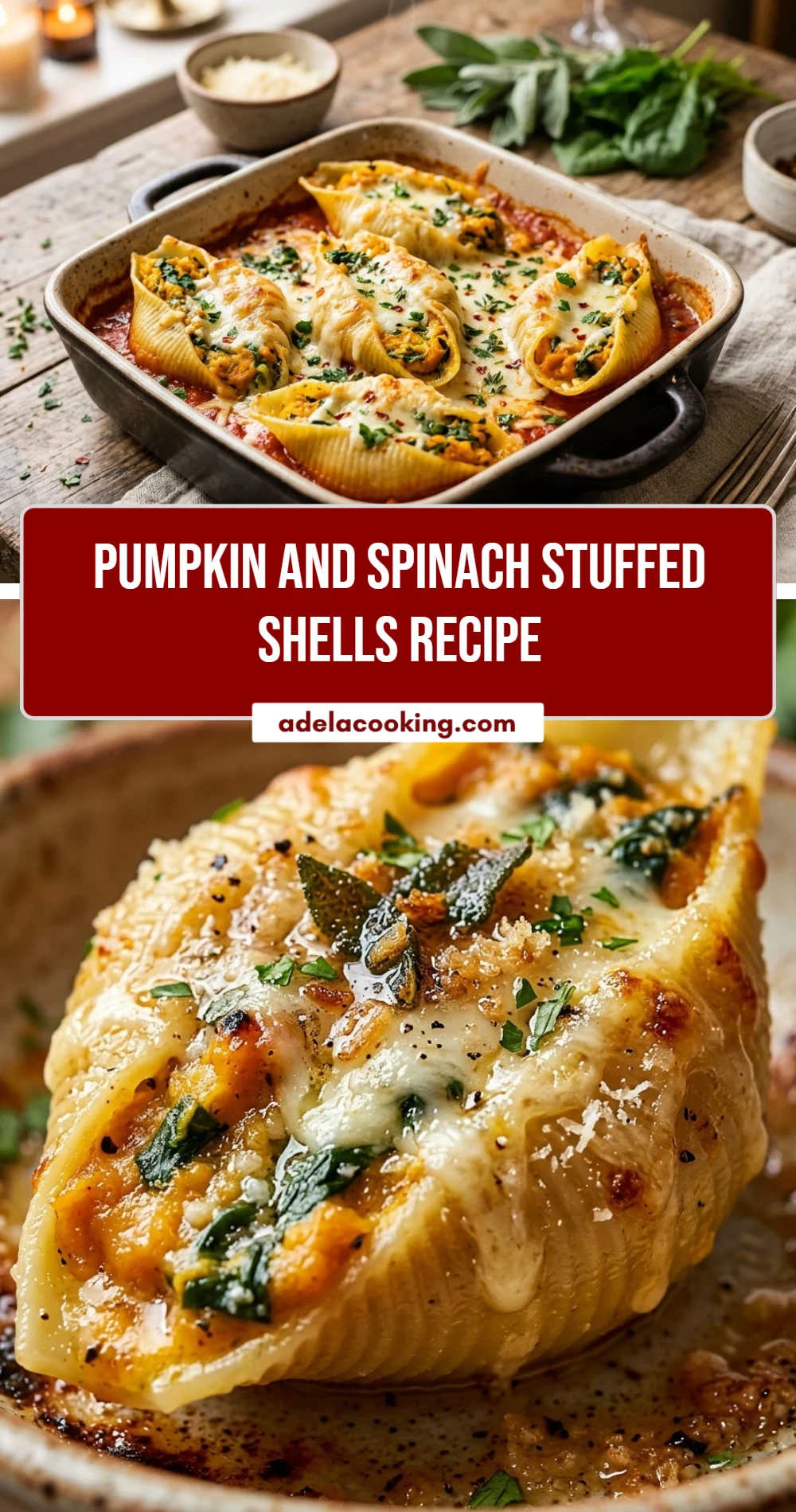 Pumpkin And Spinach Stuffed Shells Recipe