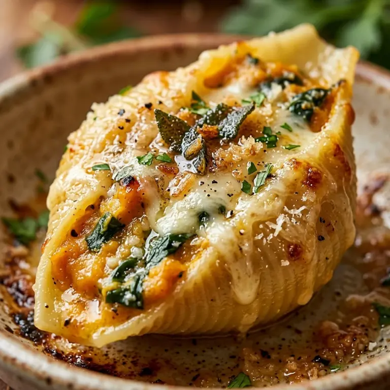 Pumpkin And Spinach Stuffed Shells Recipe
