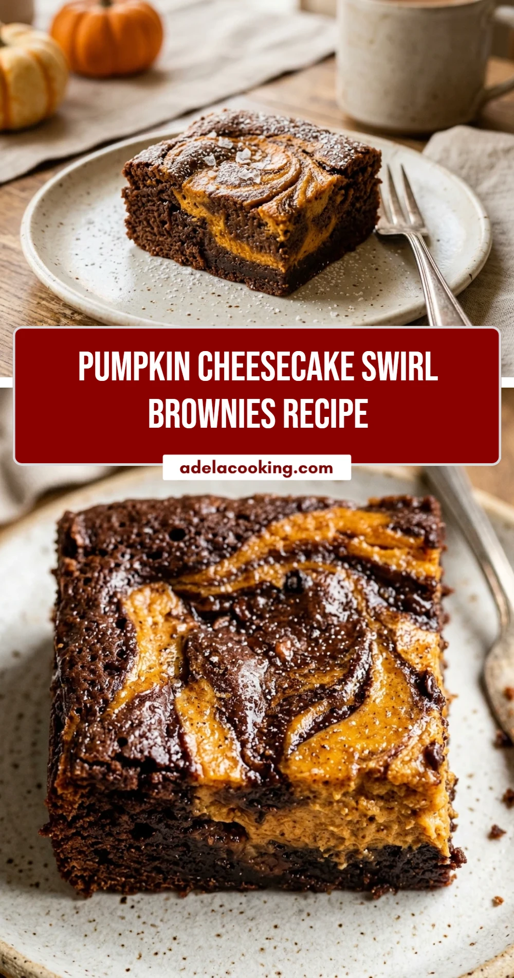 Pumpkin Cheesecake Swirl Brownies Recipe