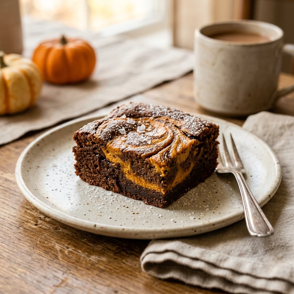 Pumpkin Cheesecake Swirl Brownies Recipe