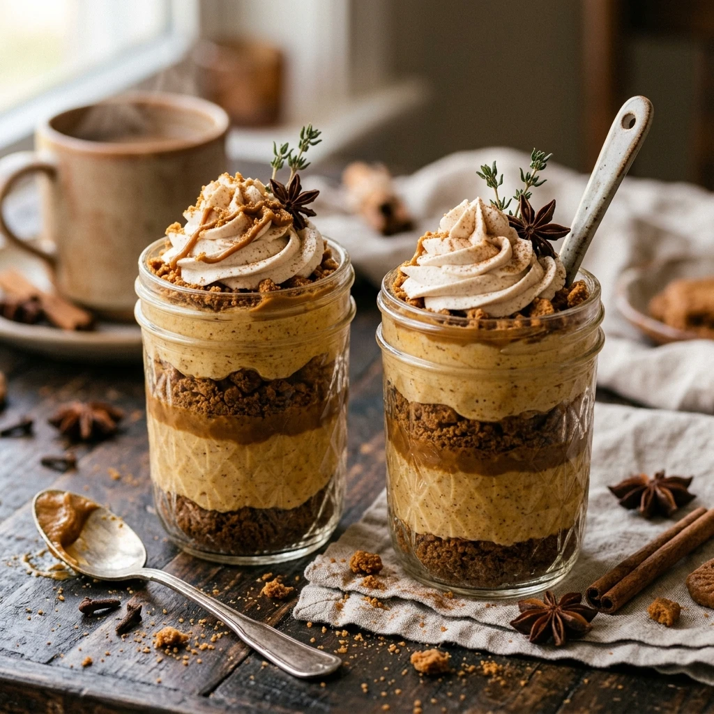 Pumpkin Cookie Butter Cheesecake Parfaits Recipe