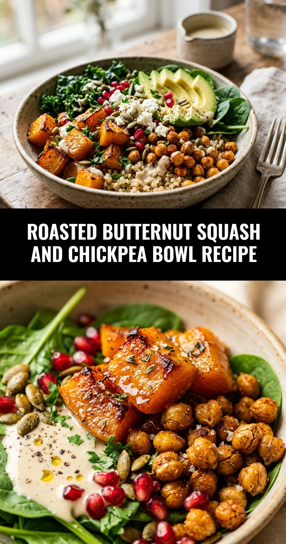 Roasted Butternut Squash And Chickpea Bowl Recipe