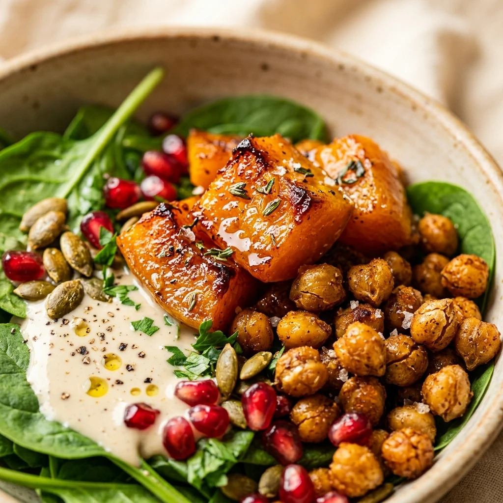 Roasted Butternut Squash And Chickpea Bowl Recipe