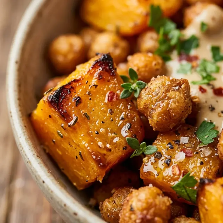 Roasted Butternut Squash And Chickpea Bowl Recipe