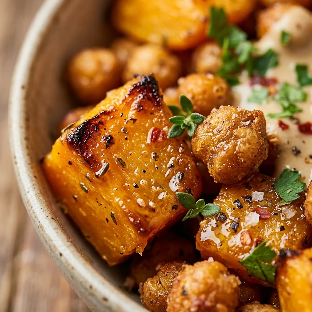 Roasted Butternut Squash And Chickpea Bowl Recipe