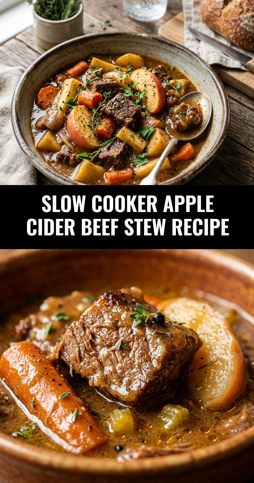 Slow Cooker Apple Cider Beef Stew Recipe