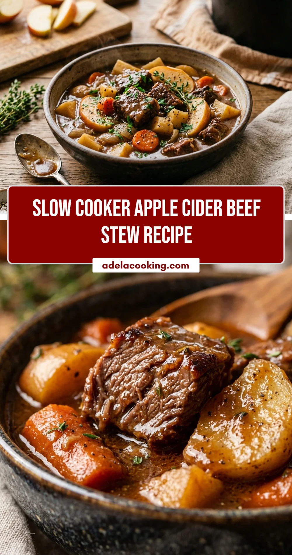 Slow Cooker Apple Cider Beef Stew Recipe